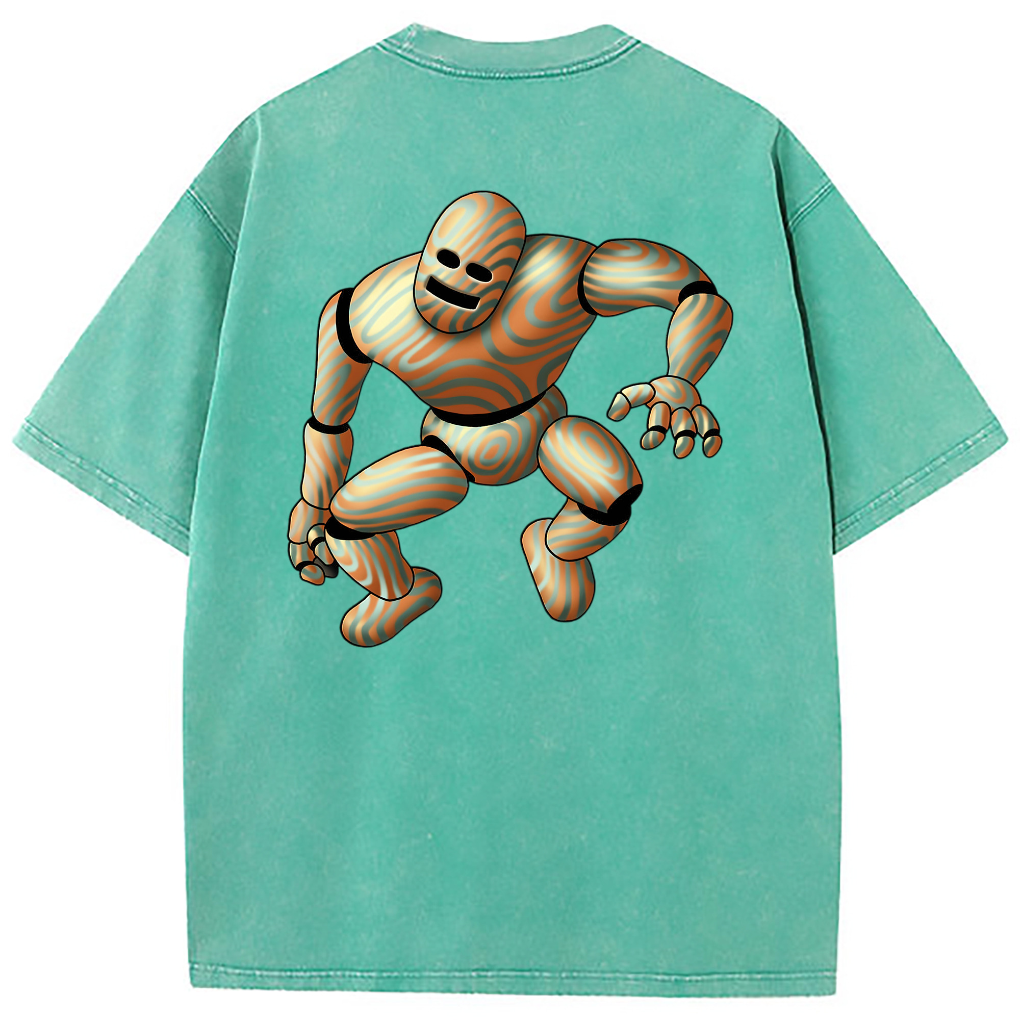 （画像用） ドラゴンクエスト Doragon Kuesuto Dragon Quest 綿100% ヴィンテージ風 半袖Tシャツ（背面プリント）